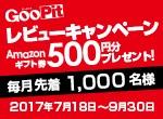 GooPitレビューキャンペーン実施中!
