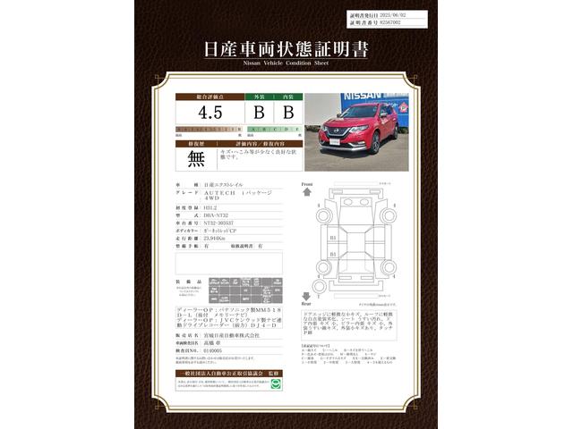 車両状態評価書