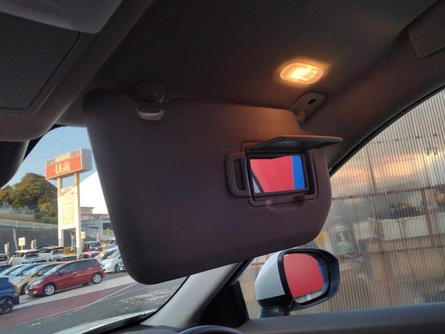サンバイザーにはライト付きバニティーミラー