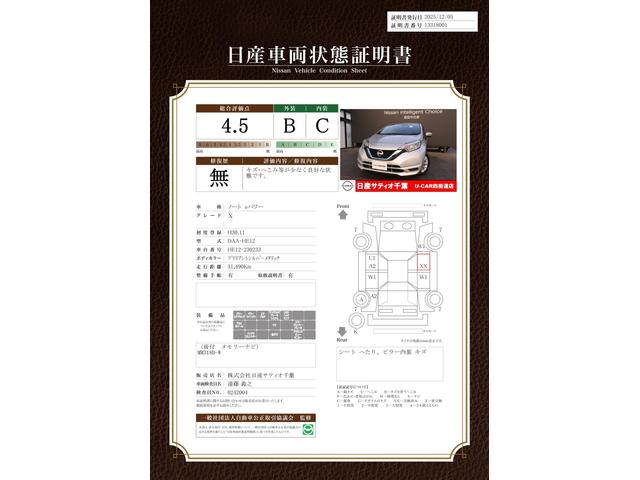 車両状態評価書