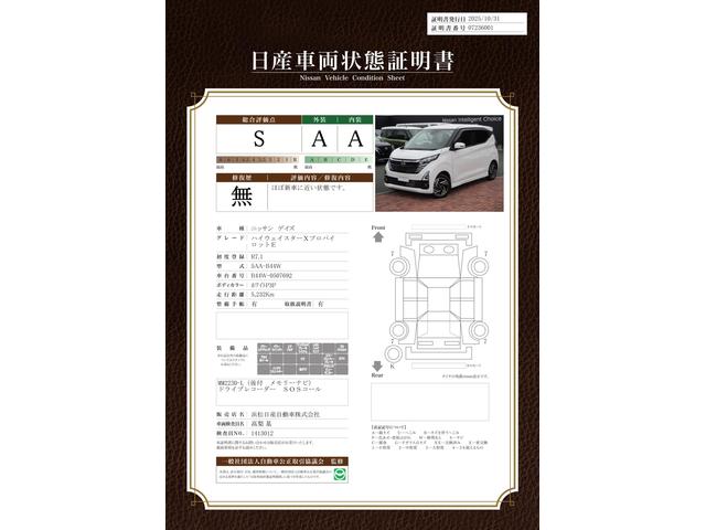 車両状態評価書