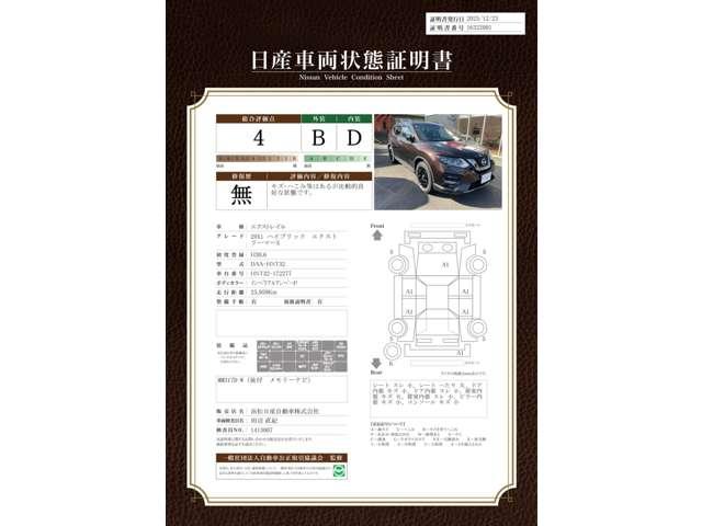 エクストレイル ２．０　２０Ｘｉ　ハイブリッド　エクストリーマーＸ　４ＷＤ　プロパイロット　全周囲カメラ　イモビライザー　レーダークルーズコントロール　寒冷地仕様　アイドリングストップ　ナビＴＶ　オートエアコン　スマートキー　ＡＷ　エアバッグ　レーンアシスト　バックカメラ　メモリーナビ　４ＷＤ　ＡＢＳ（2枚目）