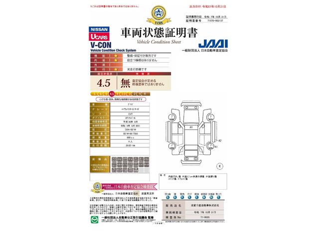 車両状態評価書