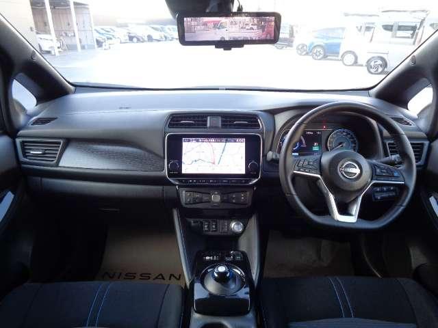 リーフ ｅ＋　Ｘ　／プロパイロット／純正９インチナビ／全周囲カメラ／ドラレコ前後／ＥＴＣ２．０／衝突被害軽減ブレーキ／横滑り防止装置／アクセル踏み間違い防止装置／障害物センサー（4枚目）