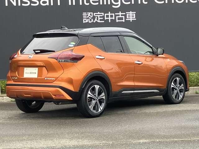 キックス １．２　Ｘ　ツートーン　インテリアエディション　（ｅ－ＰＯＷＥＲ）　ワンオーナー　大画面ナビ　全周囲カメラ　エマージェンシーＢ　セキュリティ　アラウンドモニター　Ｒカメラ　ＬＥＤ　ワンオーナ　エアコン　ドラレコ　スマートキー　記録簿　ＥＴＣ　メモリーナビ　サイドエアバック　ＡＷ　キーレス　寒冷地仕様　ＡＢＳ（2枚目）
