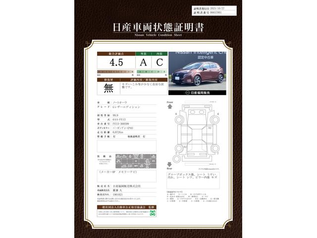 車両状態評価書