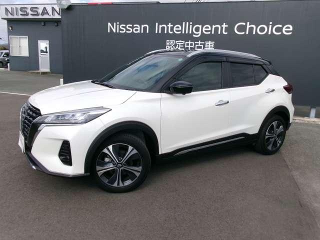キックス １．２　Ｘ　ツートーン　インテリアエディション　（ｅ－ＰＯＷＥＲ）　試乗車アップ車・９インチ純正ナビ・全方位　レーダークルーズ　被害軽減ブレーキ　ＬＥＤヘッドライト　アラウンドビューモニター　インテリジェントキー　ドラレコ　アイドリングストップ　ＥＴＣ　メモリ－ナビ　エアコン　パワステ　キーレス　ＡＢＳ（8枚目）