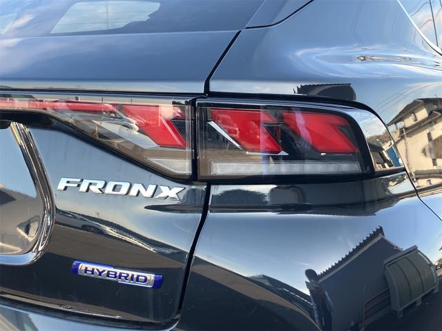フロンクス ベースグレード　バックカメラ　クリアランスソナー　オートクルーズコントロール　レーンアシスト　衝突被害軽減システム　ナビ　ＴＶ　オートライト　ＬＥＤヘッドランプ　アルミホイール　スマートキー　アイドリングストップ（76枚目）