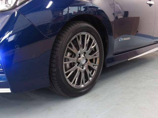 リーフ AUTECH 9インチナビ/アラビュ/プロパイ/シートヒ-タ アダプティブクルーズコントロール バックモニター 全方位カメラ LEDヘッドライト インテリジェントキー 車線逸脱警報 オートエアコン ETC メモリーナビ ワンセグTV 記録簿 アルミ(12枚目)