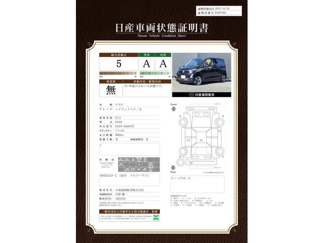 車両状態評価書