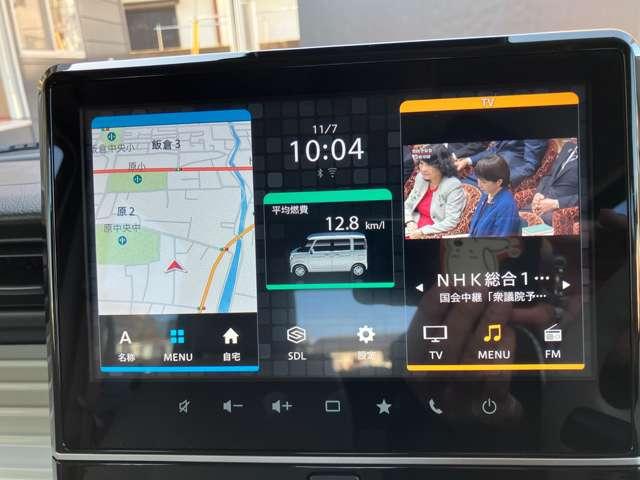 スペーシア ６６０　　ナビ　全周囲カメラ　衝突被害軽減ブレーキ　デュアルセンサーブレーキＳ　両側パワードア　車線逸脱　ｉ－ｓｔｏｐ　フリーキー　ナビＴＶ　サイドエアバック　ダブルエアバック　メモリーナビ　ＡＡＣ　バックモニター　整備記録簿　運転席エアバッグ　ＡＢＳ（6枚目）