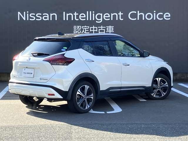 キックス １．２　Ｘ　（ｅ－ＰＯＷＥＲ）　９インチナビＭＭ３２０Ｄ－Ｌ　ＤＶＤ再生　ナビ＆ＴＶ　ワンオ－ナ－車　追従クルコン　スマートキー　ＬＥＤヘッド　レーンアシスト　パワーステアリング　ドライブレコーダー　ＥＴＣ　整備記録簿有　メモリーナビ　サイドエアバッグ　アルミ　ＡＡＣ（3枚目）