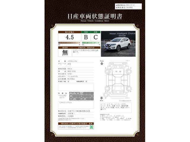 車両状態評価書