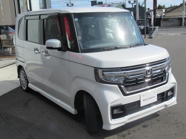 N-BOXカスタム Lターボ 1年保証付き 社外ナビ バックカメラ 両側オートスライド クルーズコントロール LEDヘッドライト ハーフレザーシート ETC オートエアコン スマートキー(3枚目)