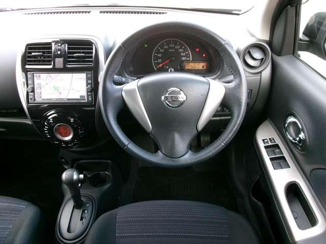 マーチ ボレロ　衝突軽減ブレーキ　車線逸脱警報　踏み間違い防止　純正メモリーナビ　バックビューモニタ　フロント＆バックソナー　　前後ドライブレコーダー　ＥＴＣ　オートライト　ハイビームアシスト　オートエアコン（4枚目）