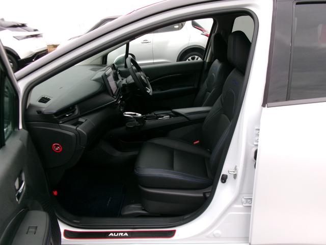 オーラ オーテック　スポーツスペック　純正メモリーナビ　アラウンドビューモニター　ステアリング　シートヒーター　インテリジェントルームミラー　運転席パワーシート　専用チューニングコンピューター　専用サスペンション　パフォーマンスダンパー（32枚目）