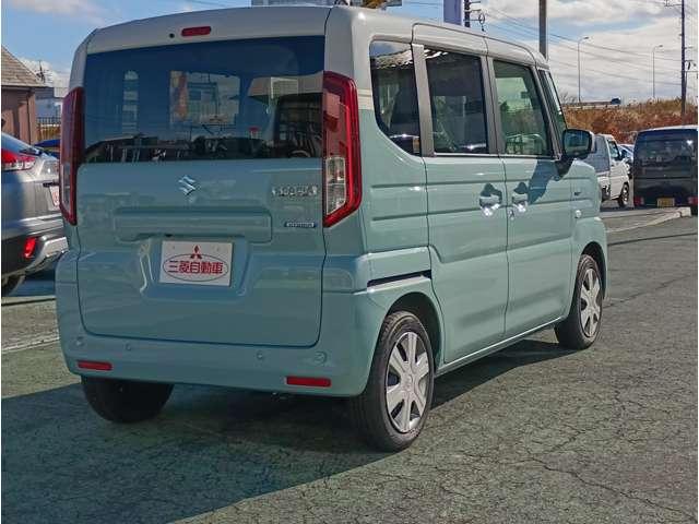 スペーシア ハイブリッドＸ　Ｗ電動ドア　シートヒター　デュアルブレーキサポート　助手席エアバッグ　フルフラット　セキュリティ　インテリキー　フロントベンチシート　キーフリーシステム　エアバック　パワーウインドウ　パワステ　ＥＳＣ（6枚目）