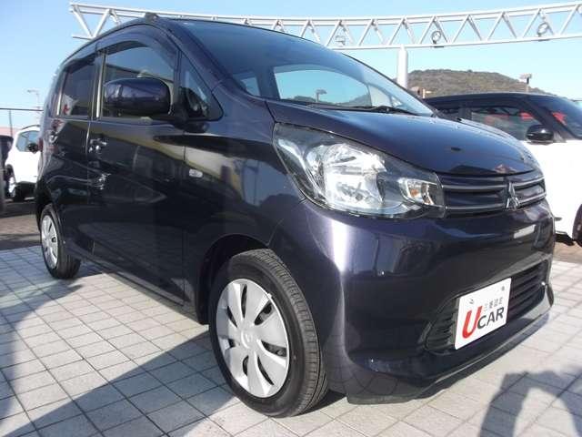 ｅＫワゴン Ｍ　ワンオ－ナ－車　キ－レス　タッチパネルオ－トエアコン　純正ＣＤプレ－ヤ－　ＡＵＸ接続　電動格納ドアミラ－　ベンチシ－ト　プライバシーガラス　アイドリングストップ　タイミングチェ－ン　走行３６０００ＫＭ（4枚目）