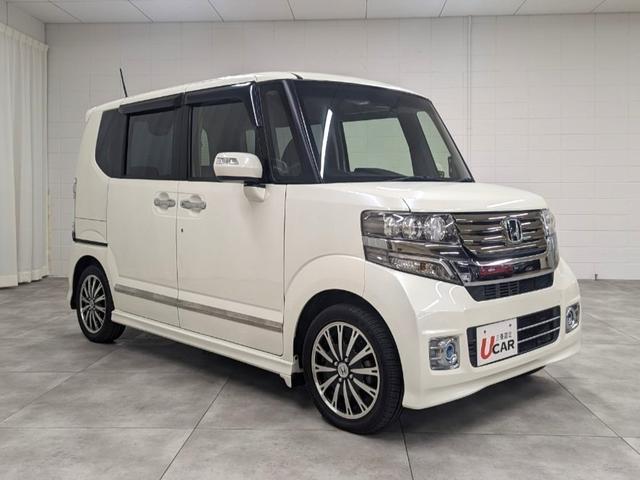 Ｎ－ＢＯＸカスタム Ｇ　ターボＳＳパッケージ　・本土仕入・ターボ車・走行４６１００ｋｍ・車検整備・三菱認定保証・純正ナビ・地デジＴＶ・バックカメラ・両側パワスラ・社外ドラレコ・ＥＴＣ・オートクルコン・ＨＩＤヘッド・純正１４ＡＷ・プッシュスタート（6枚目）