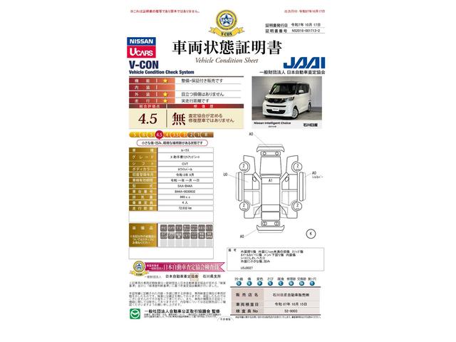 車両状態評価書