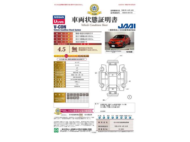 車両状態評価書