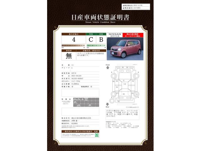 車両状態評価書