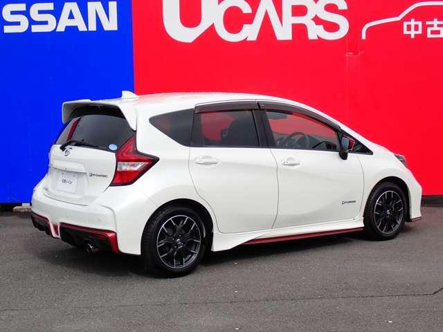 ノート 1.2 e-POWER NISMO 純正メモリーナビ インテリジェントキー LEDランプ ワンオーナー車 クルコン Bカメラ メモリーナビ付き レーンアシスト フルオートエアコン スマートキープッシュスタート Wエアバッグ 禁煙車 アルミ キーフリー ドラレコ 記録簿 ABS(2枚目)