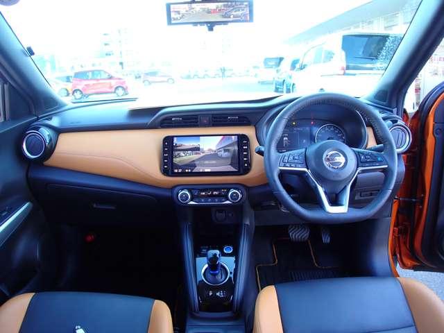 キックス 1.2 X ツートーン インテリアエディション (e-POWER) 純正メモリーナビ SOSコール エマージェンシーB セキュリティ アラウンドモニター Rカメラ LED 禁煙 エアコン ドラレコ スマートキー 記録簿 ETC メモリーナビ サイドエアバック AW キーレス ワンセグTV ナビTV(4枚目)