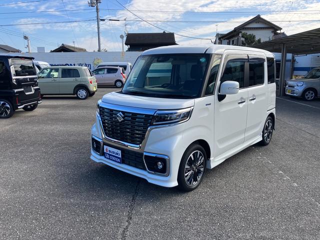 スペーシアカスタム カスタム HYBRID XSターボ MK53S オートライト Bluetooth スライドドア ナビ プッシュスタート シートヒーター オートエアコン スズキセーフティーサポート アイドリングストップ(2枚目)