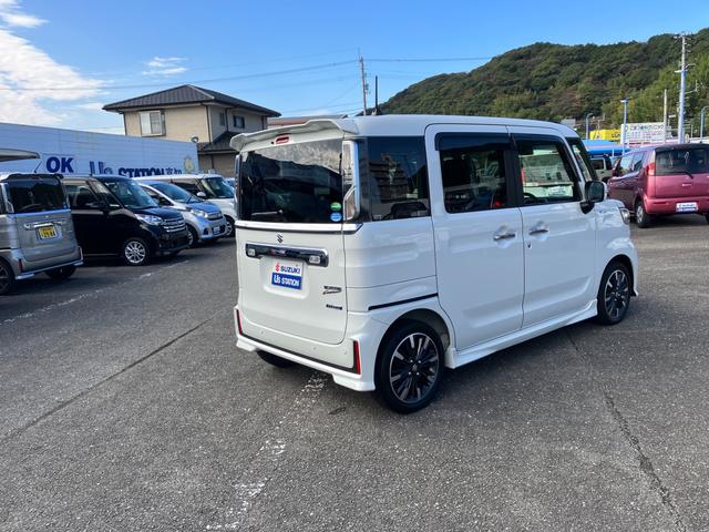 スペーシアカスタム カスタム HYBRID XSターボ MK53S オートライト Bluetooth スライドドア ナビ プッシュスタート シートヒーター オートエアコン スズキセーフティーサポート アイドリングストップ(6枚目)