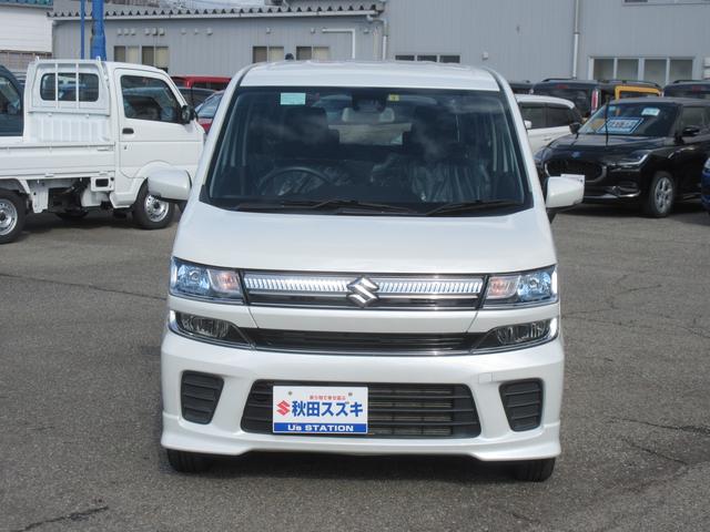 ワゴンＲ ＨＹＢＲＩＤ　ＦＺ　４ＷＤ　バックカメラ付ナビ　衝突軽減Ｂ　ＬＥＤ　オートライト　プッシュスタート　シートヒーター　オートエアコン　アイドリングストップ　横滑り防止機能　衝突安全ボディ　盗難防止システム（3枚目）