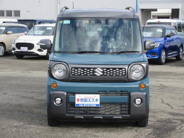 スペーシアギア ＨＹＢＲＩＤ　ＸＺターボ　４ＷＤ　全方位カメラ付ナビ　ＬＥＤ　オートライト　両側スライドドア　プッシュスタート　オートエアコン　シートヒーター　アイドリングストップ　横滑り防止機能　衝突安全ボディ　盗難防止システム（3枚目）