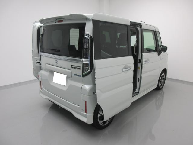 スペーシアカスタム ＨＹＢＲＩＤ　ＸＳターボ　４ＷＤ　全方位カメラ付ナビ　ＬＥＤ　オートライト　両側電動スライドドア　プッシュスタート　シートヒーター　オートエアコン　アイドリングストップ　横滑り防止機能　衝突安全ボディ　盗難防止システム（53枚目）