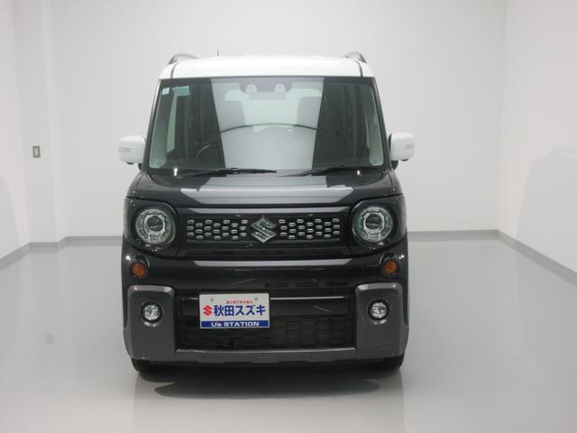 スペーシアギア マイスタイル　４ＷＤ　衝突軽減　両側電動スライドドア　ＬＥＤ　オートライト　プッシュスタート　シートヒーター　オートエアコン　アイドリングストップ　横滑り防止機能　衝突安全ボディ　盗難防止システム（3枚目）