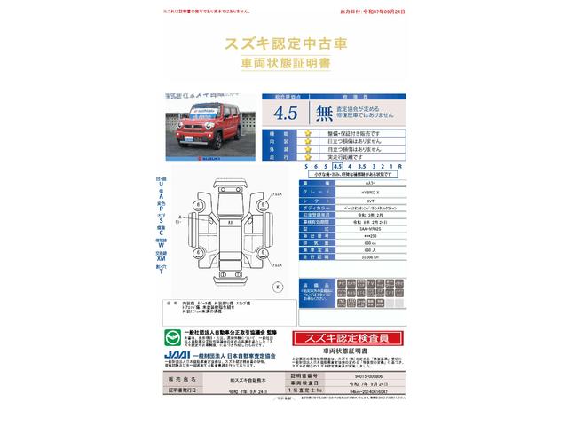車両状態評価書