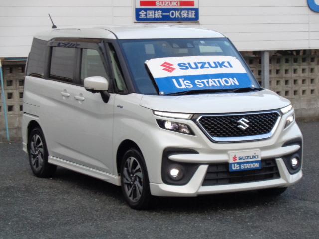 ソリオバンディット バンディット HYBRID MV ナビ全方位カメラ ドラレコ ナビ全方位カメラ 前後ドラレコ ETC Bluetooth オートライト スライドドア プッシュスタート シートヒーター オートエアコン スズキセーフティーサポート 衝突被害軽減システム(3枚目)