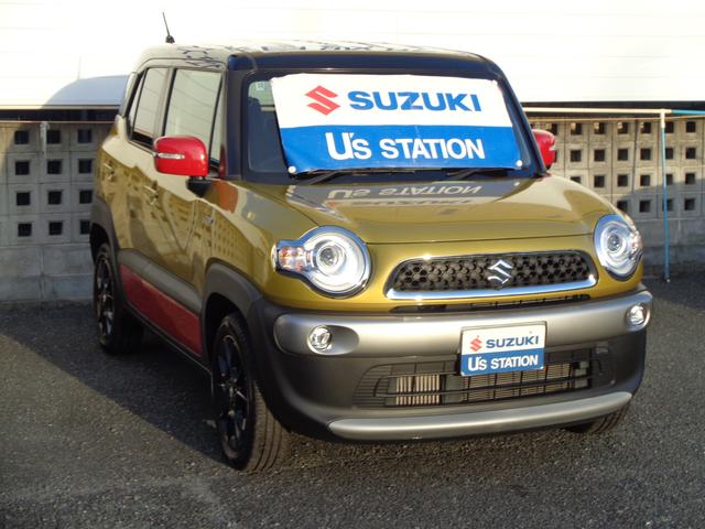 クロスビー HYBRID MZ MN71S ナビ ドラレコ(前) ETC ドライブレコーダー バックカメラ オートライト Bluetooth 純正ナビ プッシュスタート シートヒーター オートエアコン ETC スズキセーフティーサポート 衝突被害軽減システム(3枚目)