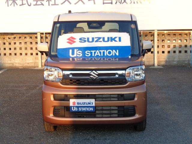 スペーシア HYBRID X ナビ 全方位カメラ スズキコネクト 全方位カメラ オートライト Bluetooth 露湯側電動スライドドア 純正ナビ プッシュスタート シートヒーター オートエアコン スズキセーフティーサポート 衝突被害軽減システム 横滑り防止機能(2枚目)