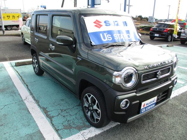 ハスラー ＨＹＢＲＩＤ　Ｘ　３型　４ＷＤ　衝突軽減ブレーキＬＥＤライト　オートライト　プッシュスタート　シートヒーター　オートエアコン　スズキセーフティーサポート　４ＷＤ　アイドリングストップ　横滑り防止機能　衝突安全ボディ　盗難防止システム（6枚目）