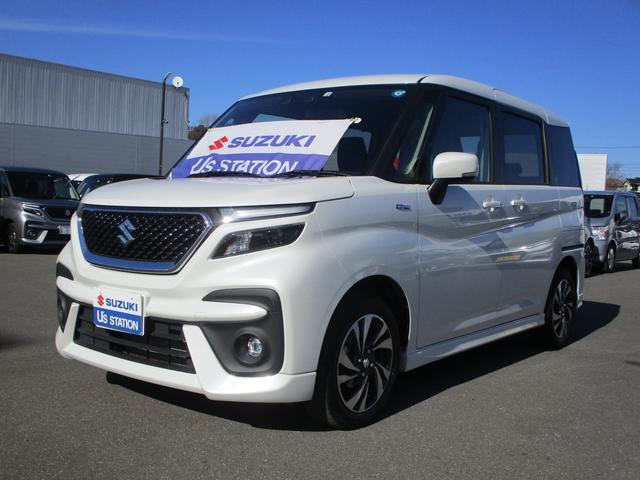 ソリオバンディット ハイブリッドＭＶ　両側電動スライドドア　セーフティサポート　バンディット　ＨＹＢＲＩＤ　ＭＶ　両側電動スライドドア　セーフティサポート　パーキングセンサー　シートヒーター　横滑り抑制システム　車線逸脱警報装置　アダプティブクルーズコントロール　サーキュレーター（2枚目）