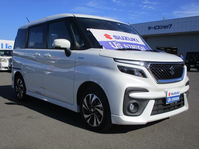 ソリオバンディット ハイブリッドＭＶ　両側電動スライドドア　セーフティサポート　バンディット　ＨＹＢＲＩＤ　ＭＶ　両側電動スライドドア　セーフティサポート　パーキングセンサー　シートヒーター　横滑り抑制システム　車線逸脱警報装置　アダプティブクルーズコントロール　サーキュレーター（4枚目）