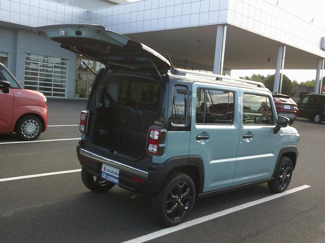 ハスラー タフワイルド 3型 展示準備中車両です。最寄りの当社の店舗へ回送が出来ます。タフワイルド インパネCVT デュアルカメラブレーキサポート 当社試乗車使用 禁煙車 スマートキー プッシュスタート オートエアコン(17枚目)