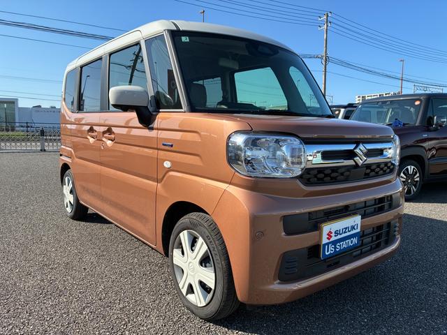 スペーシア HYBRID X ナビ 全方位カメラ 両側電動スライドドア バックカメラ オートライト Bluetooth 純正ナビ プッシュスタート シートヒーター オートエアコン スズキセーフティーサポート アイドリングストップ 横滑り防止機能 衝突安全ボディ(3枚目)