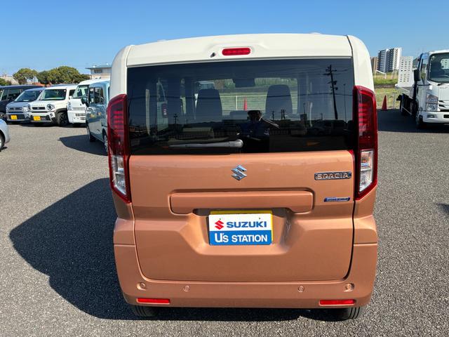 スペーシア HYBRID X ナビ 全方位カメラ 両側電動スライドドア バックカメラ オートライト Bluetooth 純正ナビ プッシュスタート シートヒーター オートエアコン スズキセーフティーサポート アイドリングストップ 横滑り防止機能 衝突安全ボディ(6枚目)