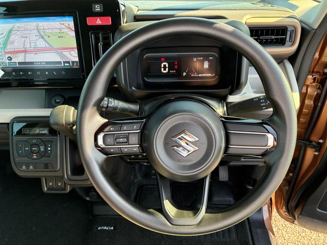スペーシア HYBRID X ナビ 全方位カメラ 両側電動スライドドア バックカメラ オートライト Bluetooth 純正ナビ プッシュスタート シートヒーター オートエアコン スズキセーフティーサポート アイドリングストップ 横滑り防止機能 衝突安全ボディ(16枚目)