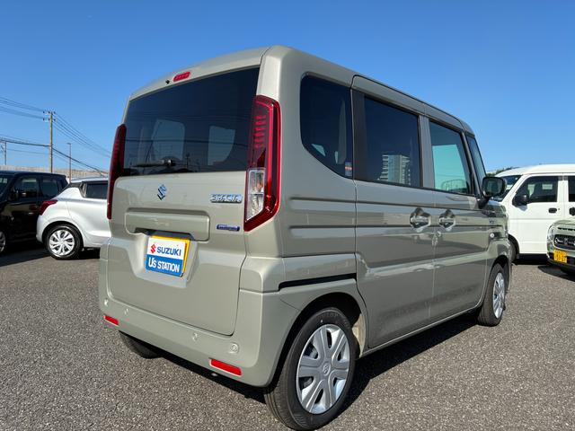 スペーシア HYBRID X 前後衝突被害軽減ブレーキ 両側PSD オートライト スライドドア プッシュスタート シートヒーター オートエアコン スズキセーフティーサポート アイドリングストップ 横滑り防止機能 衝突安全ボディ 盗難防止システム(5枚目)