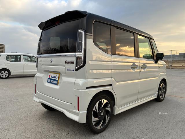 スペーシアカスタム カスタム HYBRID XS 純正ナビ 全方位C 両側PSD バックカメラ オートライト Bluetooth スライドドア 純正ナビ プッシュスタート シートヒーター オートエアコン スズキセーフティーサポート アイドリングストップ 横滑り防止機能(5枚目)