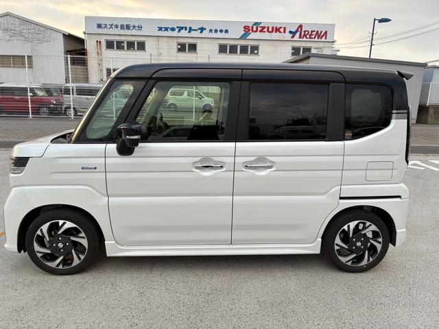 スペーシアカスタム カスタム HYBRID XS 純正ナビ 全方位C 両側PSD バックカメラ オートライト Bluetooth スライドドア 純正ナビ プッシュスタート シートヒーター オートエアコン スズキセーフティーサポート アイドリングストップ 横滑り防止機能(8枚目)