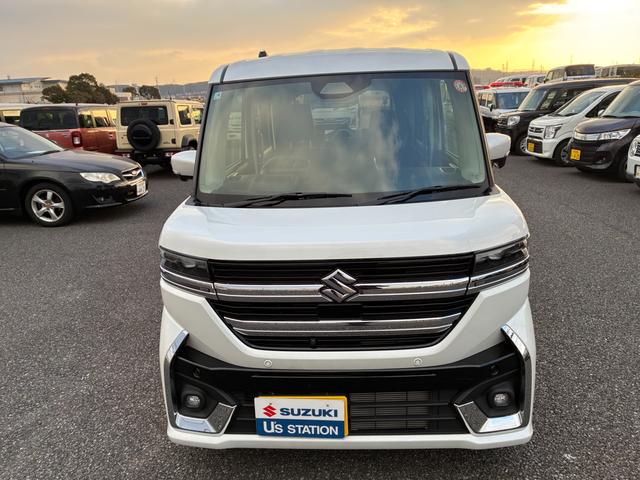 スペーシアカスタム カスタム HYBRID XS 純正ナビ 全方位C 両側PSD バックカメラ オートライト Bluetooth 純正ナビ スライドドア プッシュスタート シートヒーター オートエアコン スズキセーフティーサポート アイドリングストップ 横滑り防止機能(2枚目)