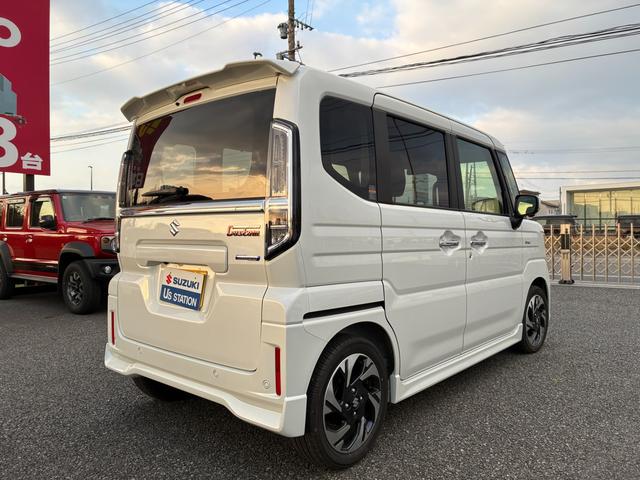 スペーシアカスタム カスタム HYBRID XS 純正ナビ 全方位C 両側PSD バックカメラ オートライト Bluetooth 純正ナビ スライドドア プッシュスタート シートヒーター オートエアコン スズキセーフティーサポート アイドリングストップ 横滑り防止機能(5枚目)